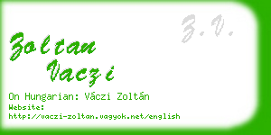 zoltan vaczi business card