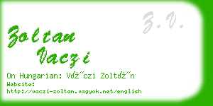 zoltan vaczi business card